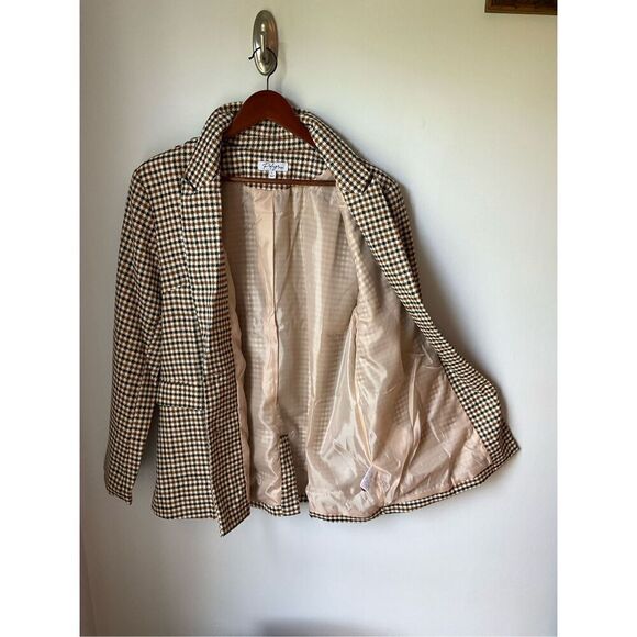 Polagram Plaid Blazer, L. Perfect layering Piece for Fall! Prep, Office Siren, s - Picture 6 of 16